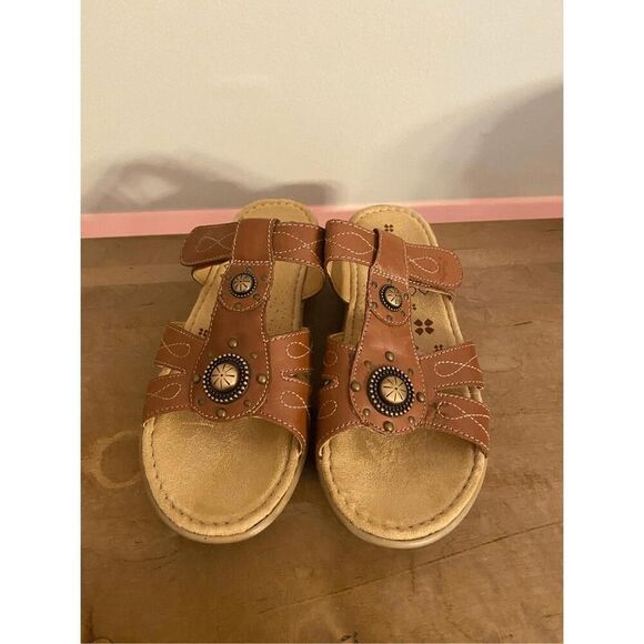 Naturalizer N5 comfort sandals size 7 brown leather shoes womens - Picture 2 of 6